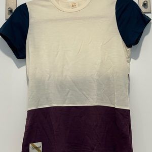 Womens Tracksmith merino blend tee from trail running collection
